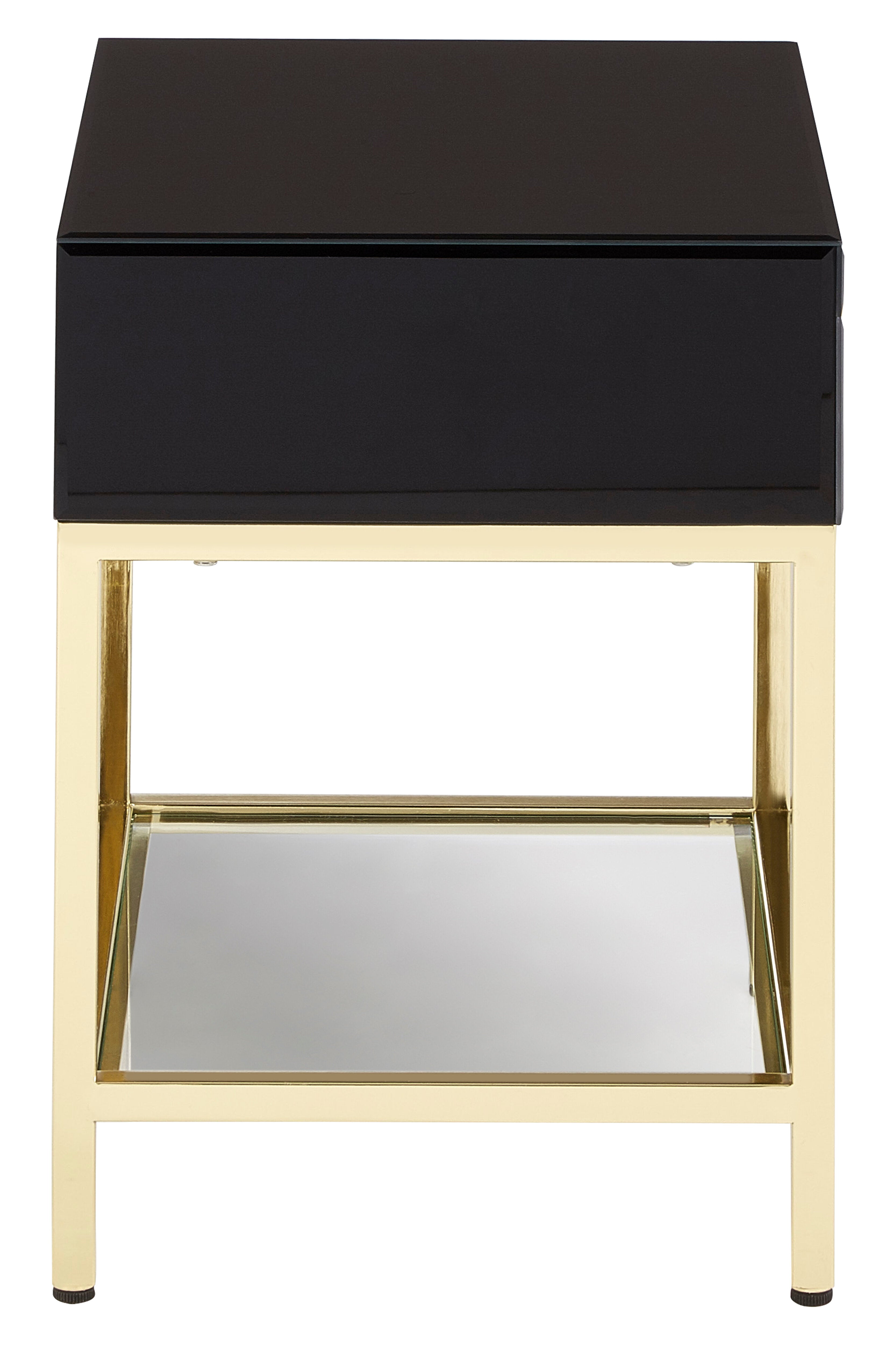 Candace Townhouse Black & Gold Side Table